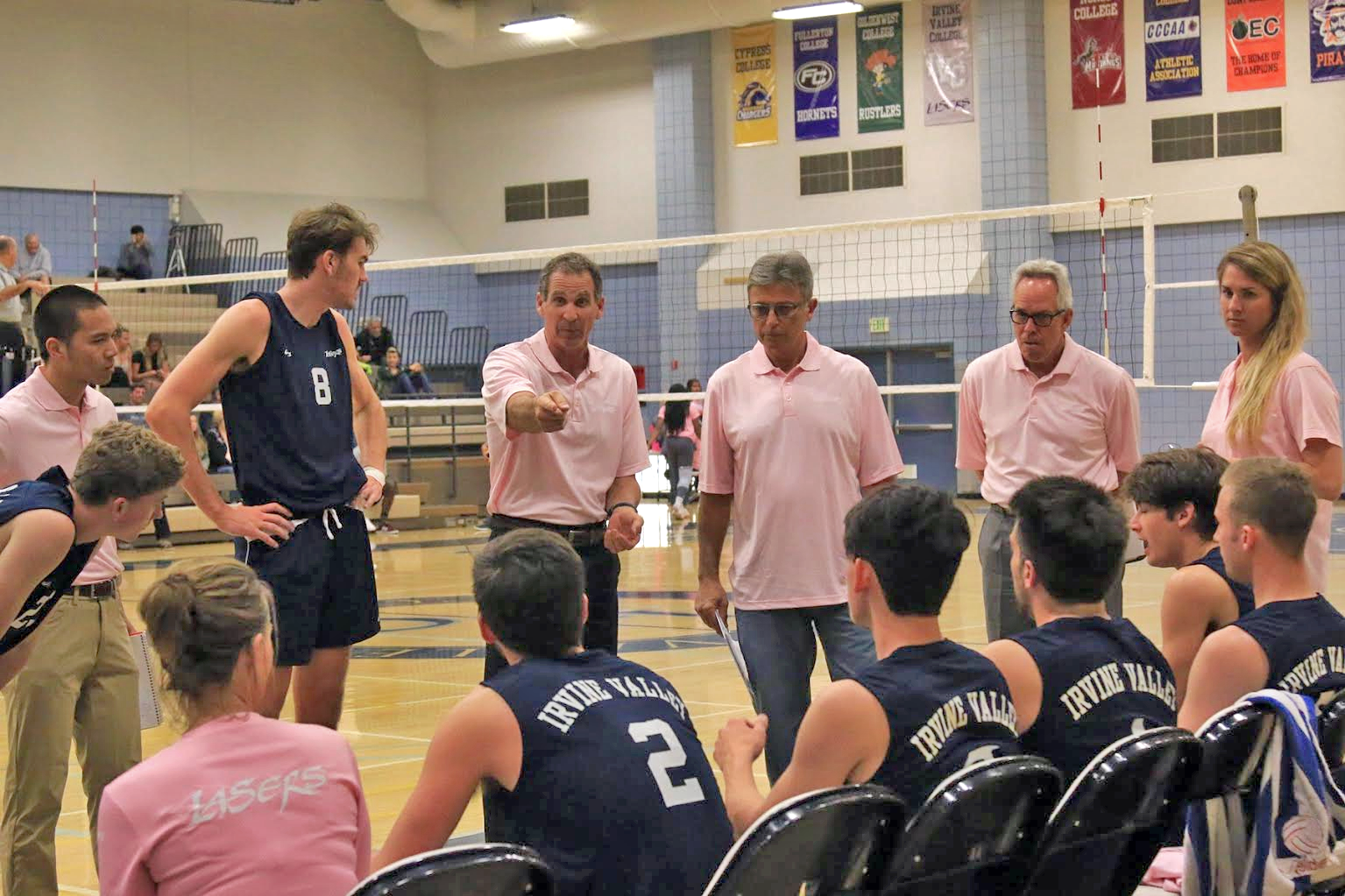IVC Lasers Men's Volleyball Team Time Out